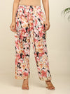 Black floral printed kurta and farshi salwar with gotta detailing