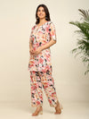 Black floral printed kurta and farshi salwar with gotta detailing