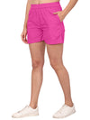 Pink Purple Color block Shirt Shorts Co-ord Set