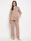 Light brown Linen Shirt Pant Set