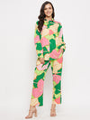 Multicolour Abstract Printed Shirt Pant Set