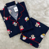 Navy Christmas Theme Printed Nightsuit