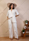 Cosmic Latte Linen Shirt Pant set