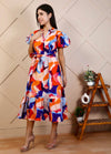 Sunset Bloom Midi Dress