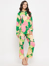 Multicolour Abstract Printed Shirt Pant Set