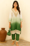 Green Ombre kurta and pant set