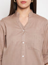 Light brown Linen Shirt Pant Set