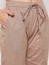 Light brown Linen Shirt Pant Set