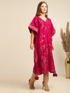 Hot Pink georgette banarasi Kaftan kurta pant set