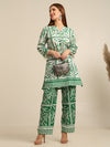 Green Mosaic Print Kurta Pant