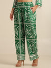 Green Mosaic Print Kurta Pant