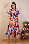 Sunset Bloom Midi Dress