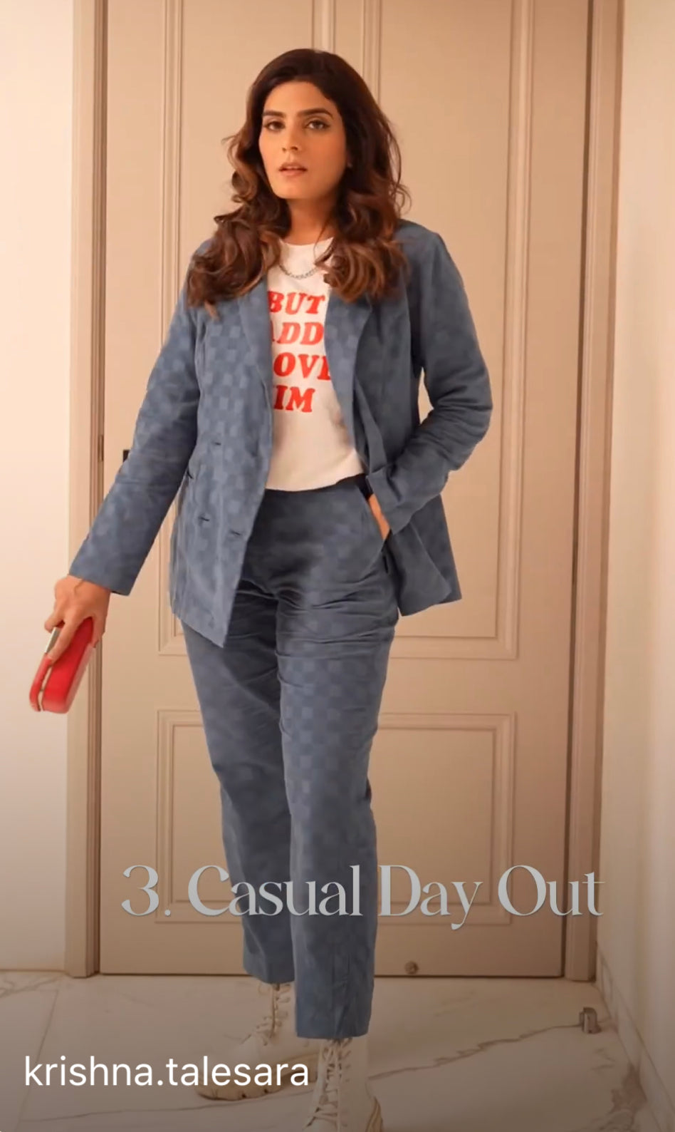 Krishna Talesara X Hapfab- Teal Blue Corduroy Blazer Pant Set