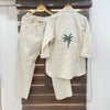 Cosmic Latte Palm Linen set