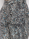 White black printed top pant set