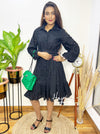 Black Cutwork Dress