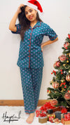 Green Dolphin Printed Nightsuit