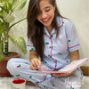 Blue Tree Printed Nightsuit