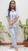 Blue Tree Printed Nightsuit