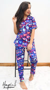 Purple Girl Rules Printed Nightsuit