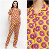 Yellow Donut Printed Nightsuit