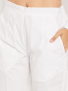 Blue white colour block shirt pant set